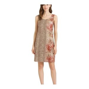 CONNECTED APPAREL Womens Size 8 Sleeveless Floral Career Cocktail Tank Dress